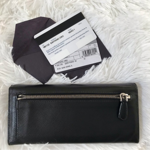 PRADA SAFFIANO BLACK WALLET - Picture 2 of 9
